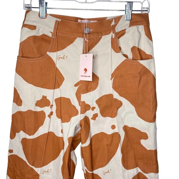 Lisa Says Gah Robyn High-Waisted Jean Cow Print - Picture 3 of 5